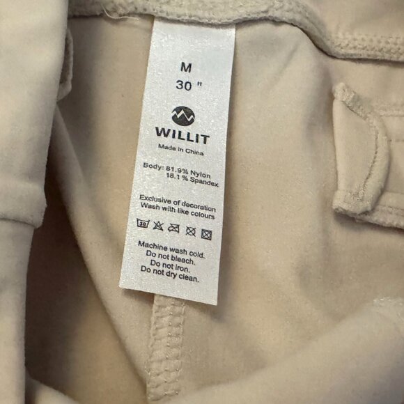 WILLIT, Wide-Leg Pull-On Yoga Trouser Pants with Pockets, Cream, Medium - Picture 12 of 15